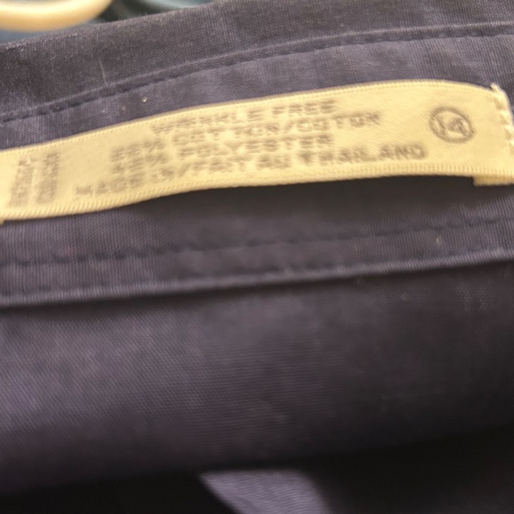 Navy Foxcroft Button Down Shirt, size 14 - Picture 4 of 5